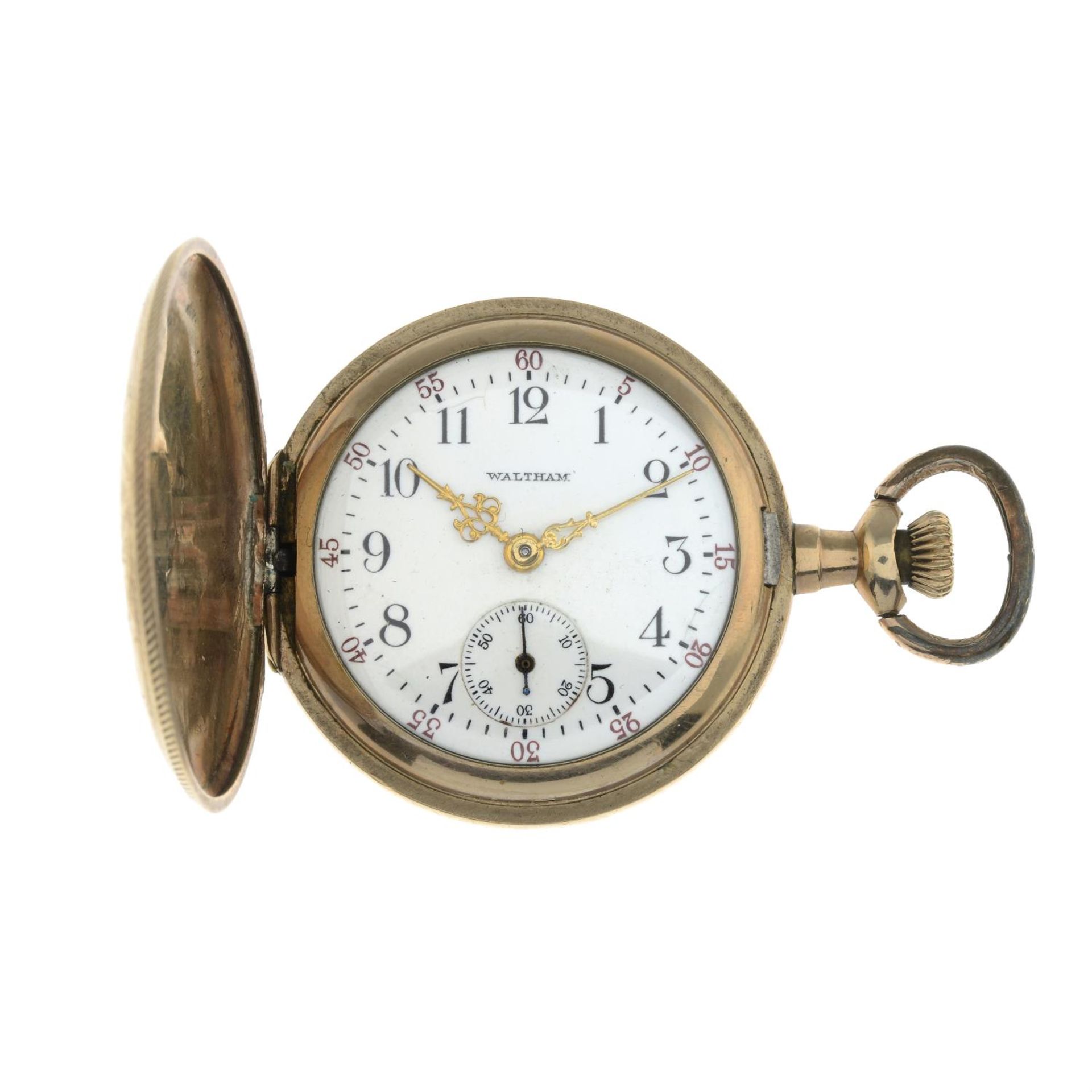 An early 20th century pocket watch, by Waltham.Dial signed Waltham.Length 5.5cms.