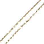 A 9ct gold necklace.Hallmarks for London, 1980.Length 62cms.