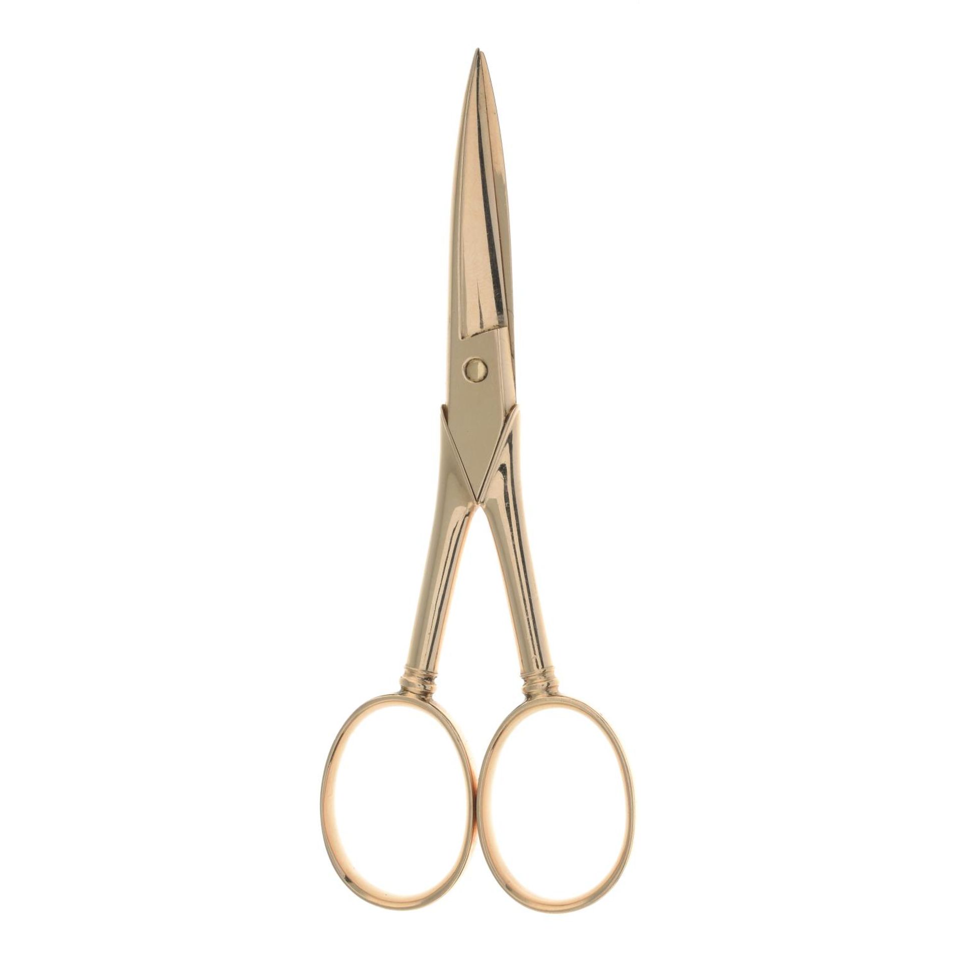 A pair of scissors.Length 8.8cms.
