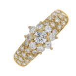 An 18ct gold diamond ring.Estimated total diamond weight 0.90ct,