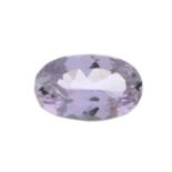 An oval-shape kunzite.