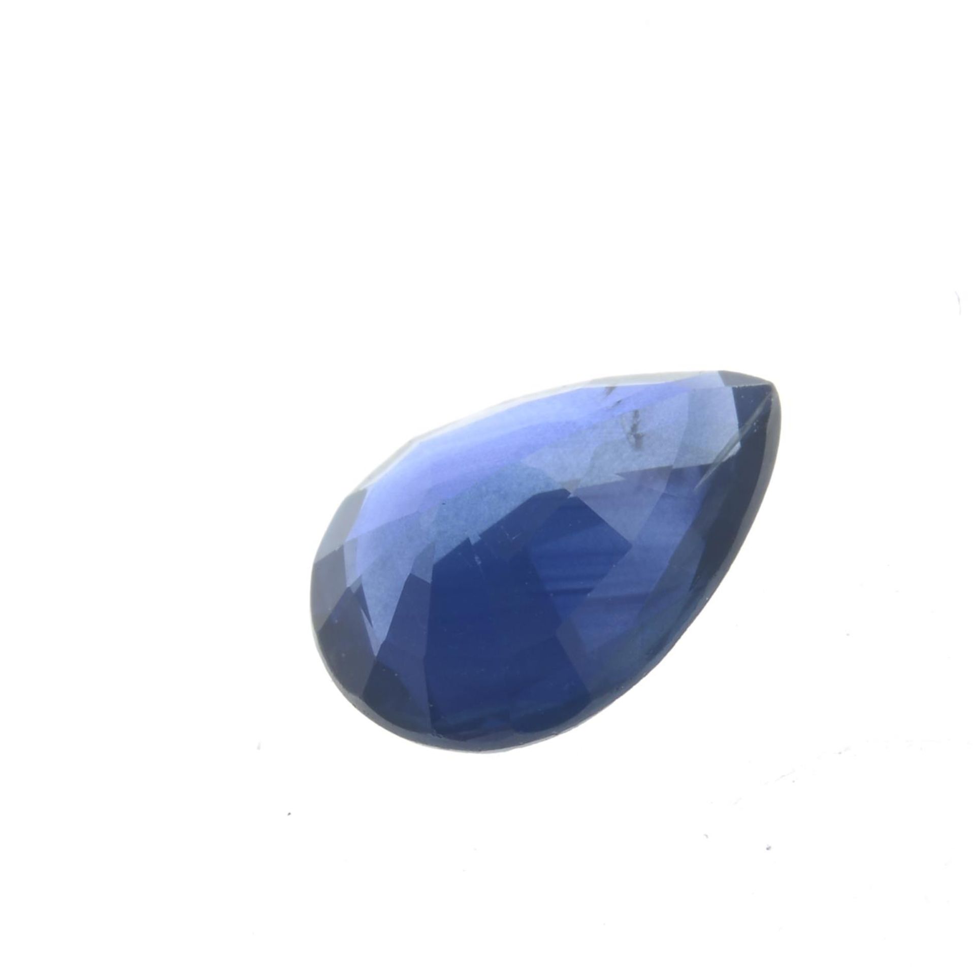 A pear-shape Thai sapphire. - Image 2 of 4