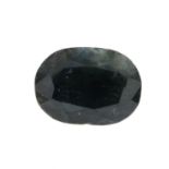 An oval-shape sapphire.