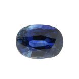 An oval-shape East African sapphire.