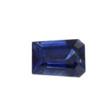 A fancy-shape sapphire.