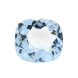 A square-shape blue quartz.