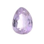 A pear-shape kunzite.