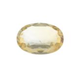 An oval-shape yellow topaz.