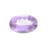 An oval-shape kunzite.