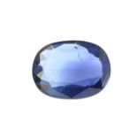 An oval-shape Thai sapphire.