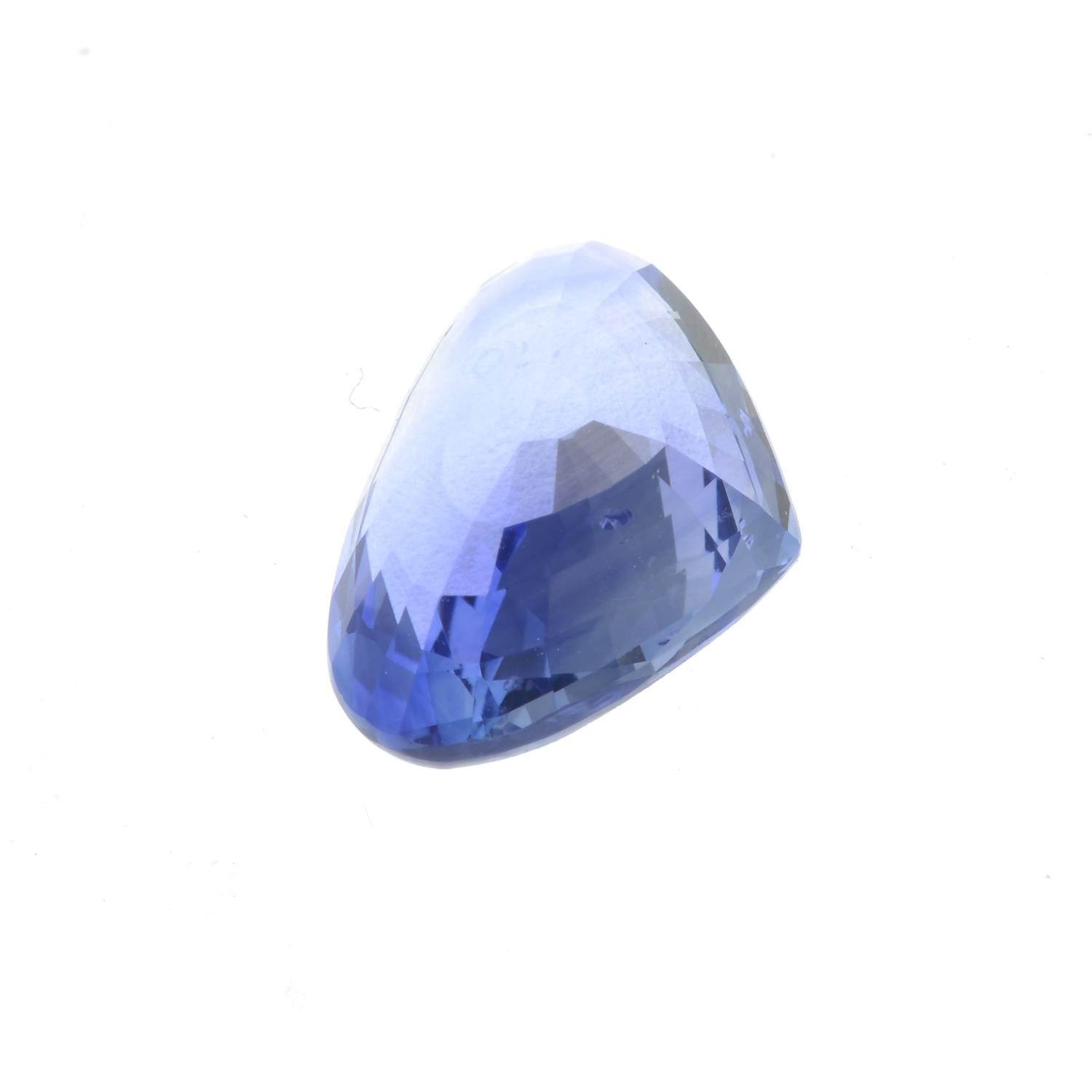 A pear-shape sapphire. - Image 2 of 4