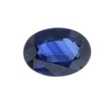 An oval-shape Sri Lankan sapphire.