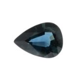 A pear-shape Thai sapphire.