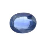 An oval-shape Thai sapphire.