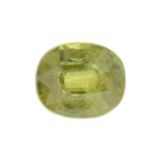 An oval-shape green sphene.