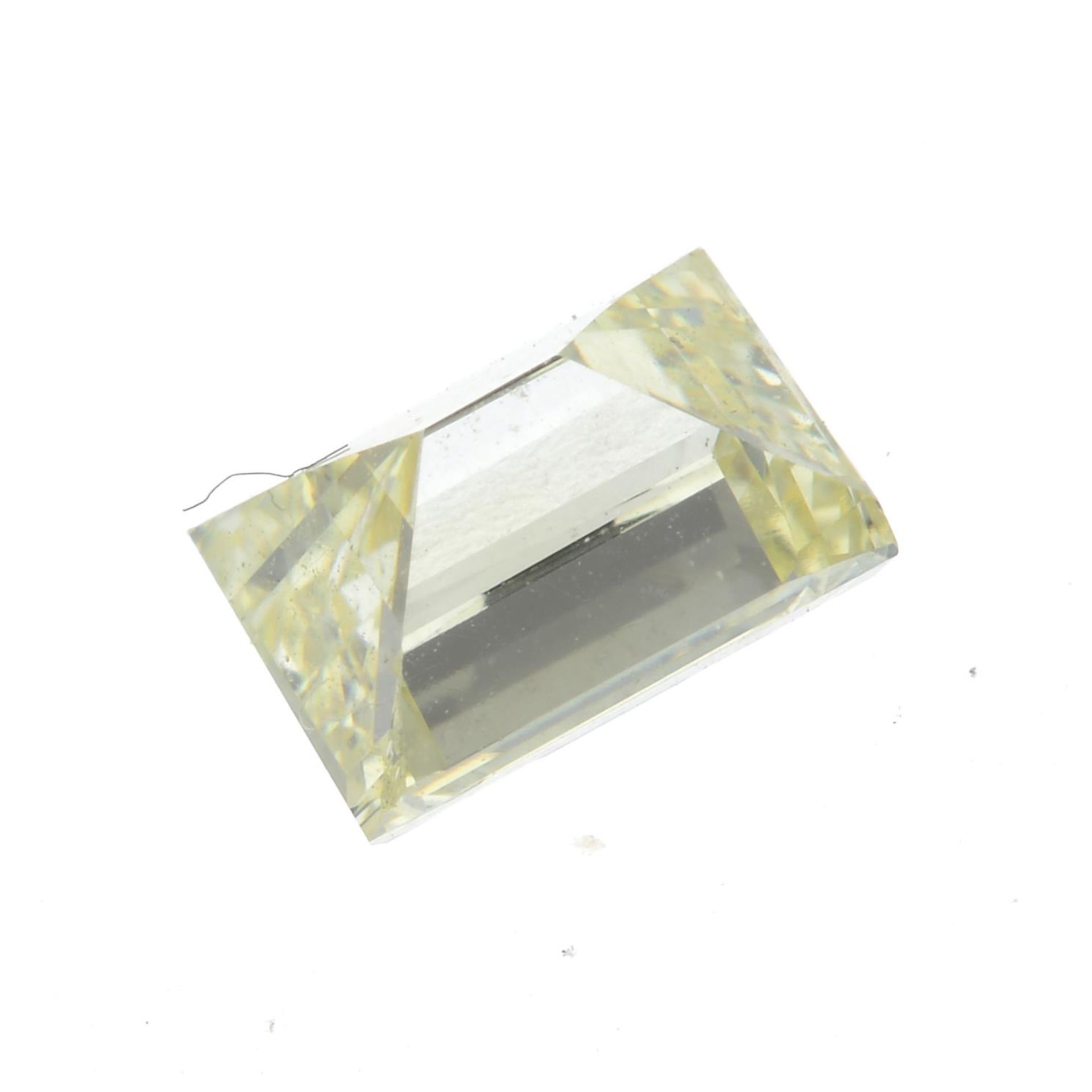 A rectangular-shape yellow diamond. - Image 2 of 4