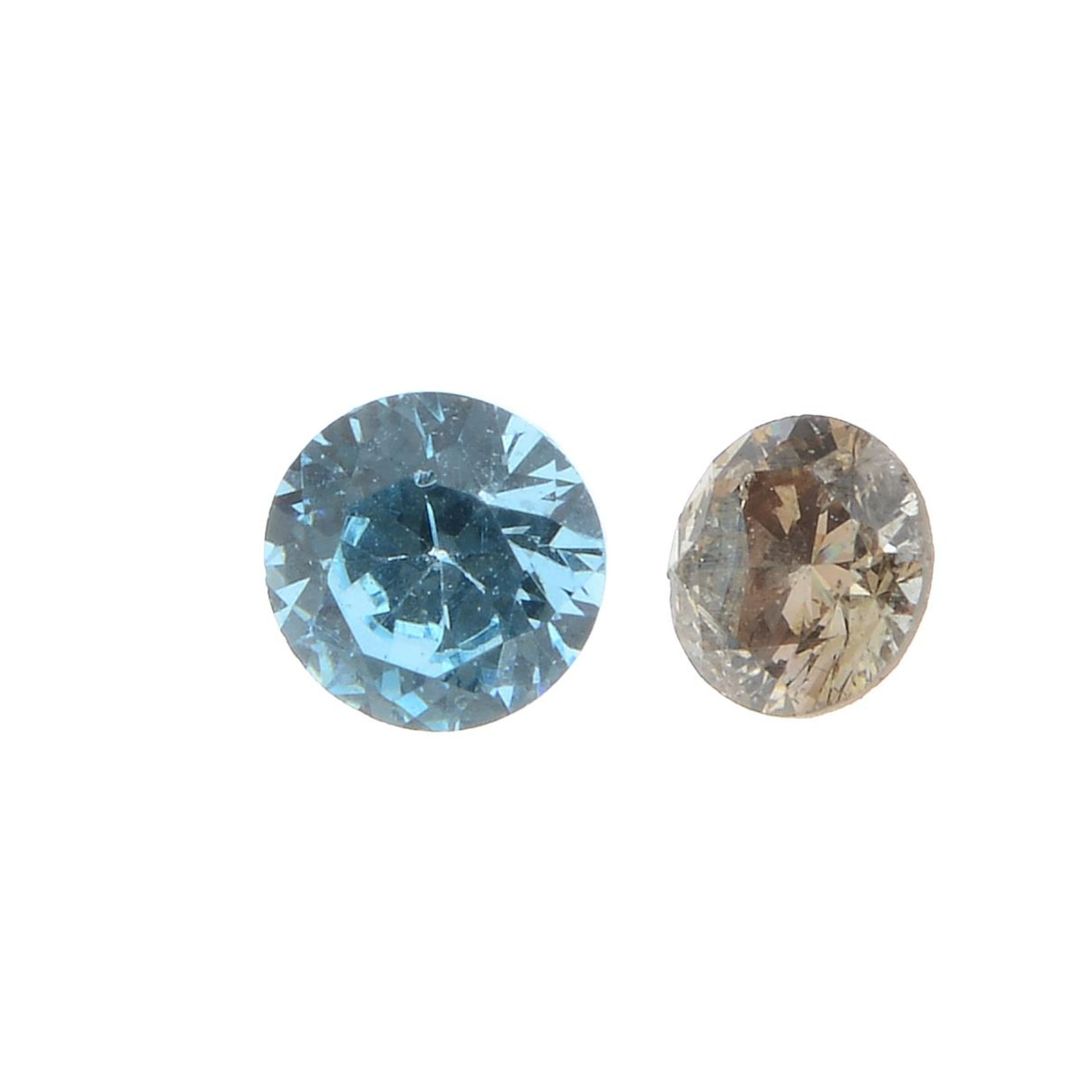 A selection of vari-shape, vari-colour diamonds.