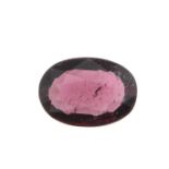 An oval-shape red spinel.