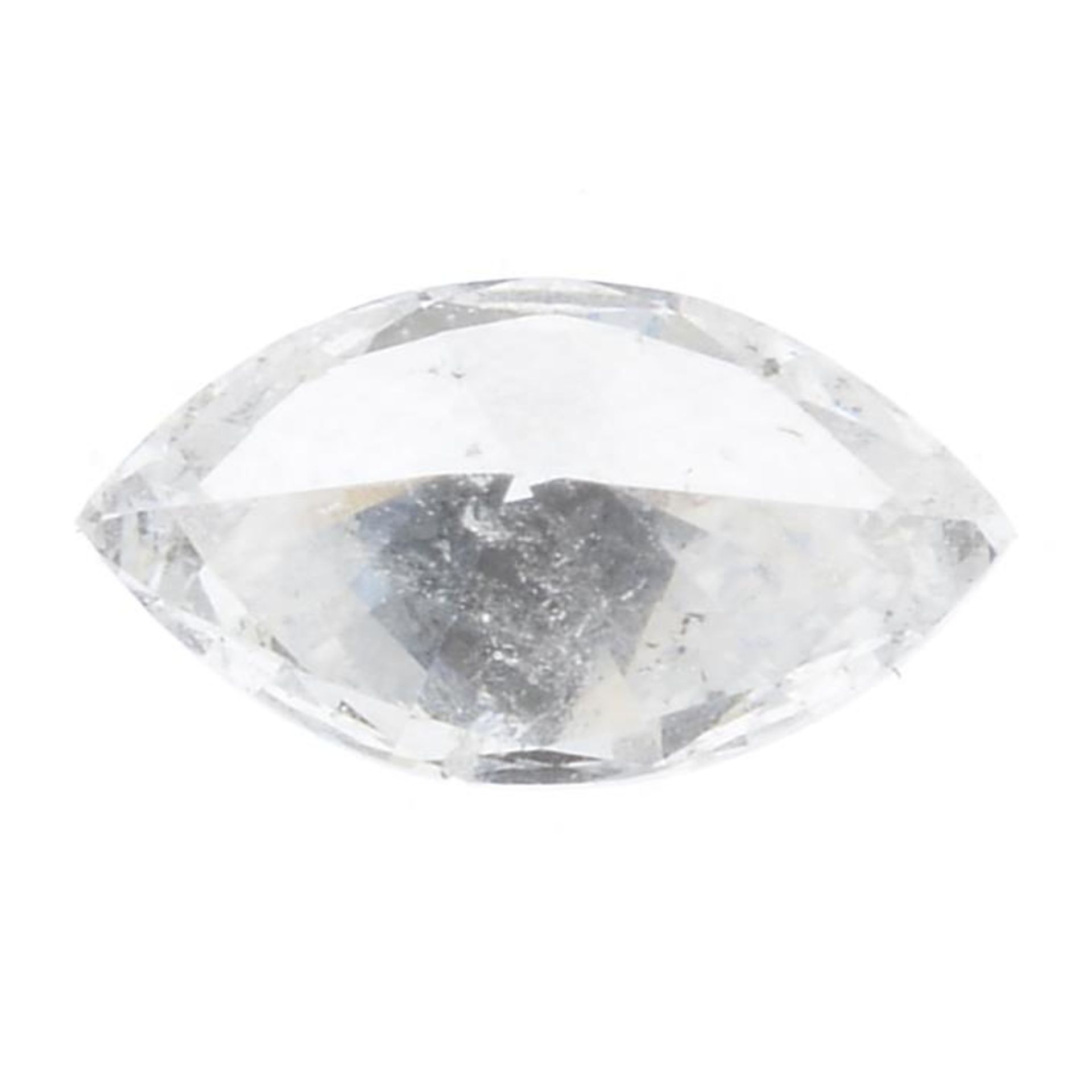 A marquise-shape diamond. - Image 2 of 2