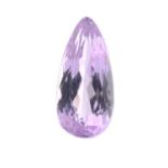 A pear-shape kunzite.