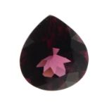 A pear-shape garnet.