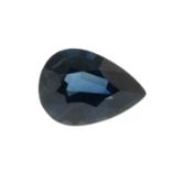 A pear-shape Thai sapphire.