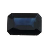 A rectangular-shape sapphire.