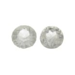 A selection of vari-shape colourless gemstones,