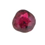 A cushion-shape red spinel.