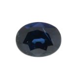 An oval-shape East African sapphire.