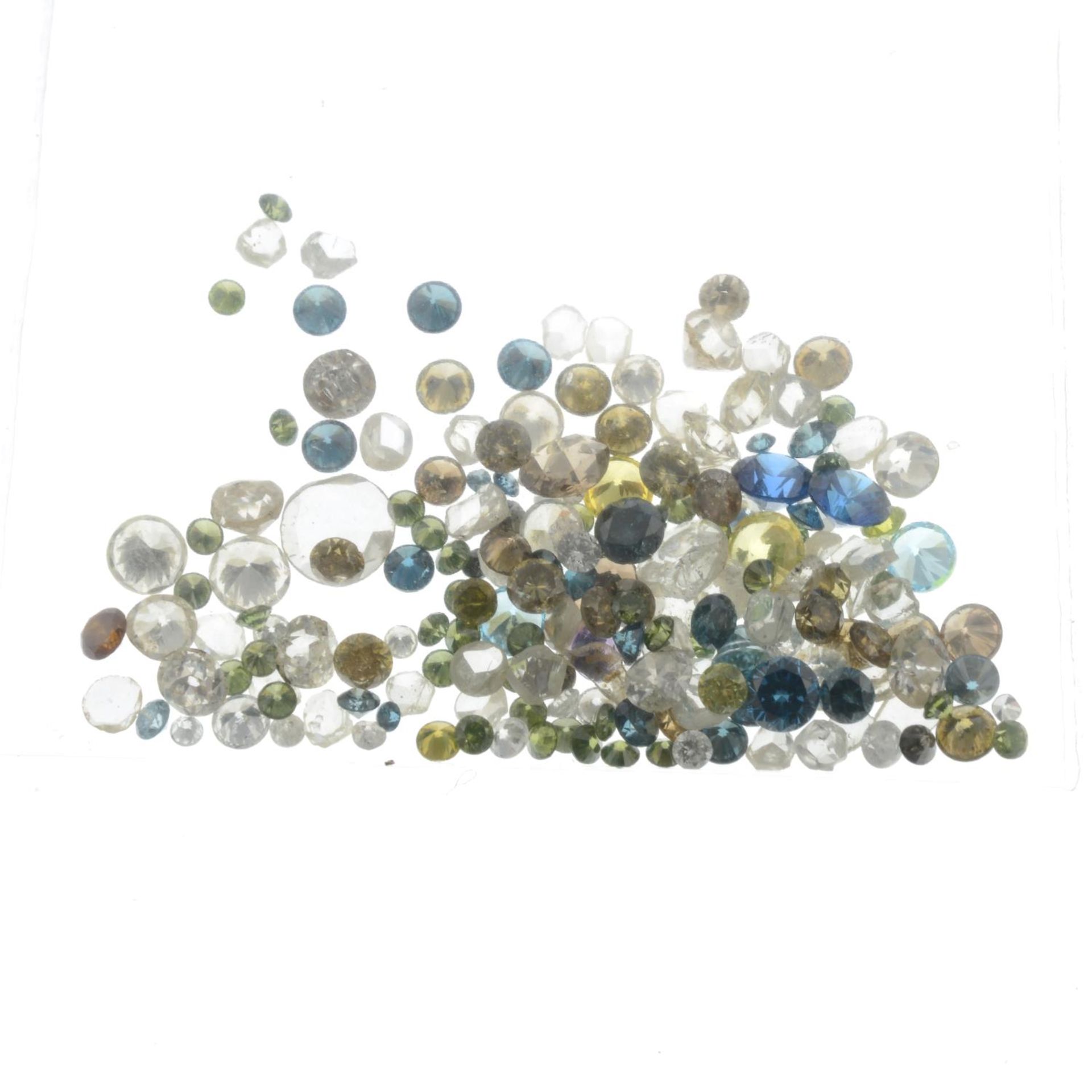 A selection of vari-shape, vari-colour diamonds. - Image 2 of 2