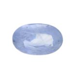 An oval-shape sapphire.