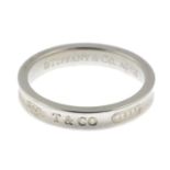 An '1837' band ring, by Tiffany & Co.Signed Tiffany & Co.Stamped AG 925.Ring size R.