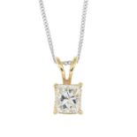 A diamond single-stone pendant,