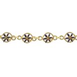 An enamel floral bracelet.