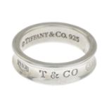 An '1837' band ring, by Tiffany & Co.Signed Tiffany & Co.Stamped 925.Ring size T.