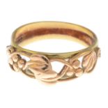 A 9ct gold 'Tree of Life' ring, by Clogau.Maker's marks for Clogau.