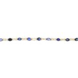 A sapphire bracelet.Length 16cms.