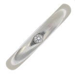 A brilliant-cut diamond accent band ring, by Tiffany & Co.Signed Tiffany & Co.