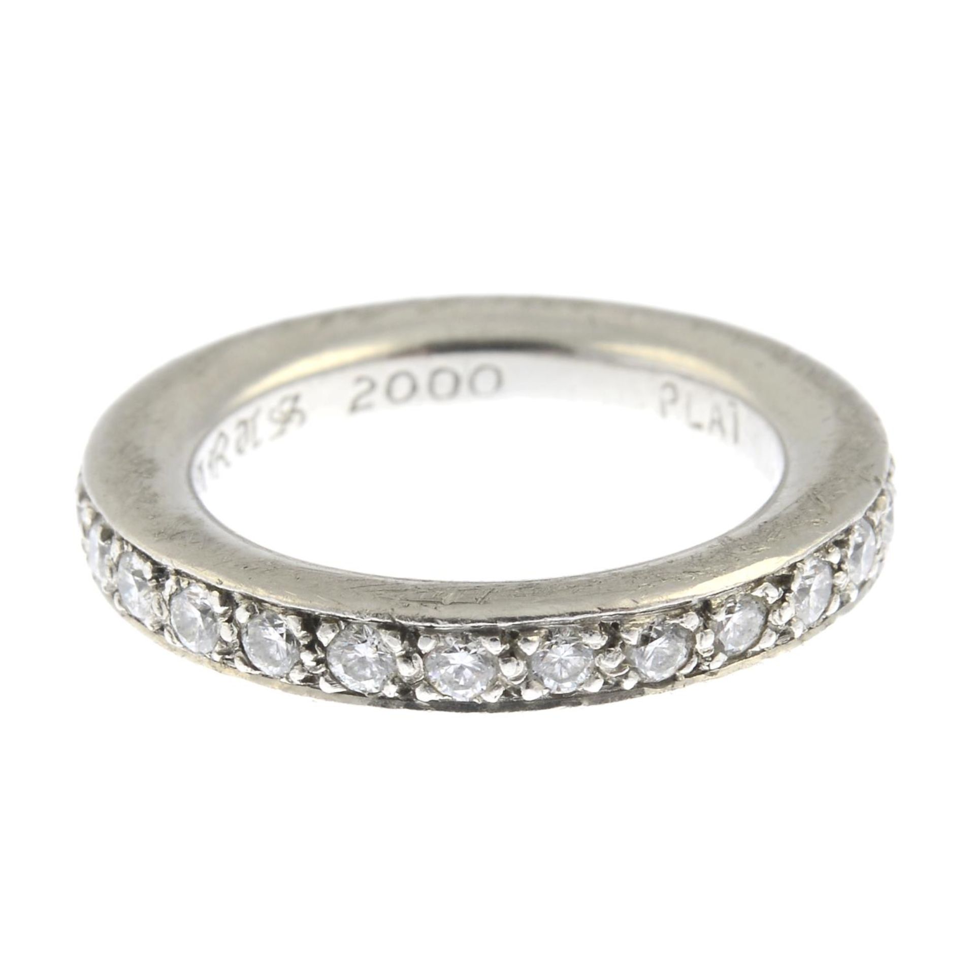 A diamond full eternity ring.Estimated total diamond weight 0.75ct.