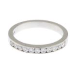 An 18ct gold diamond half eternity ring.Estimated total diamond weight 0.35ct.