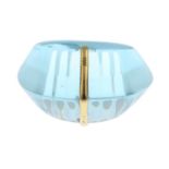 A blue paste dress ring, by Baccarat.Signed Baccarat.