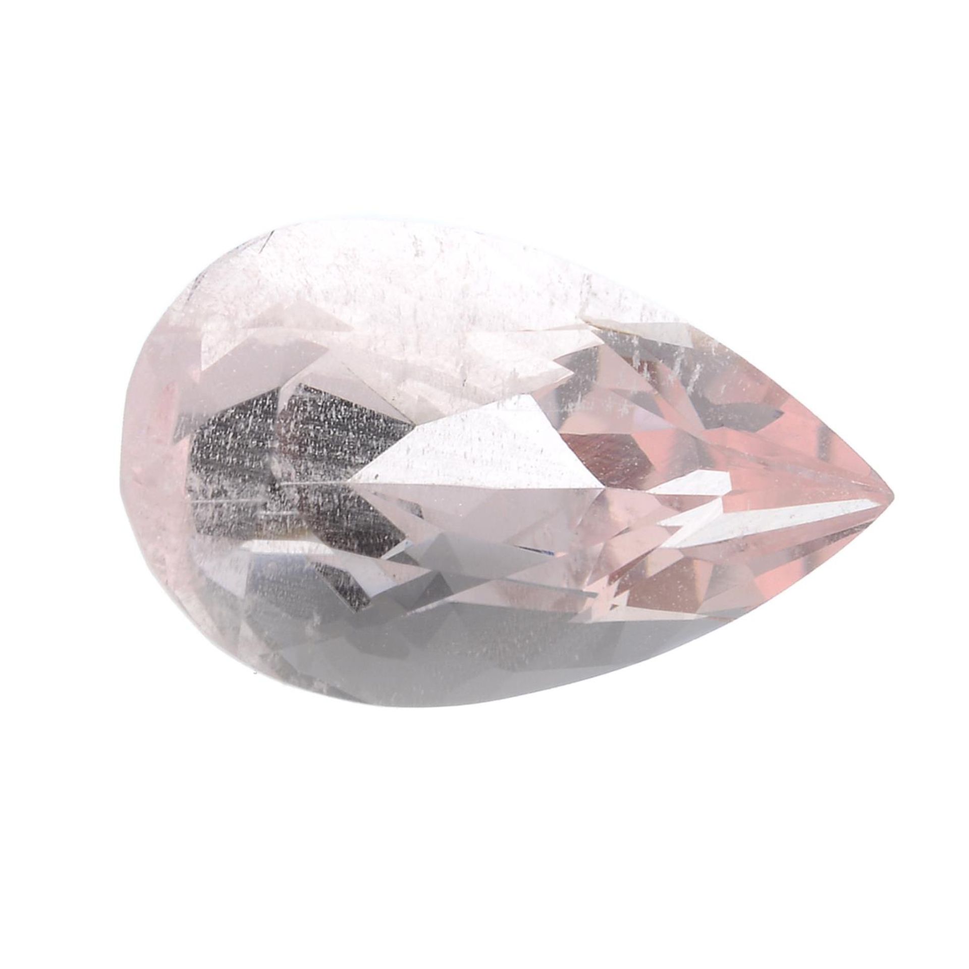 A pear-shape morganite.