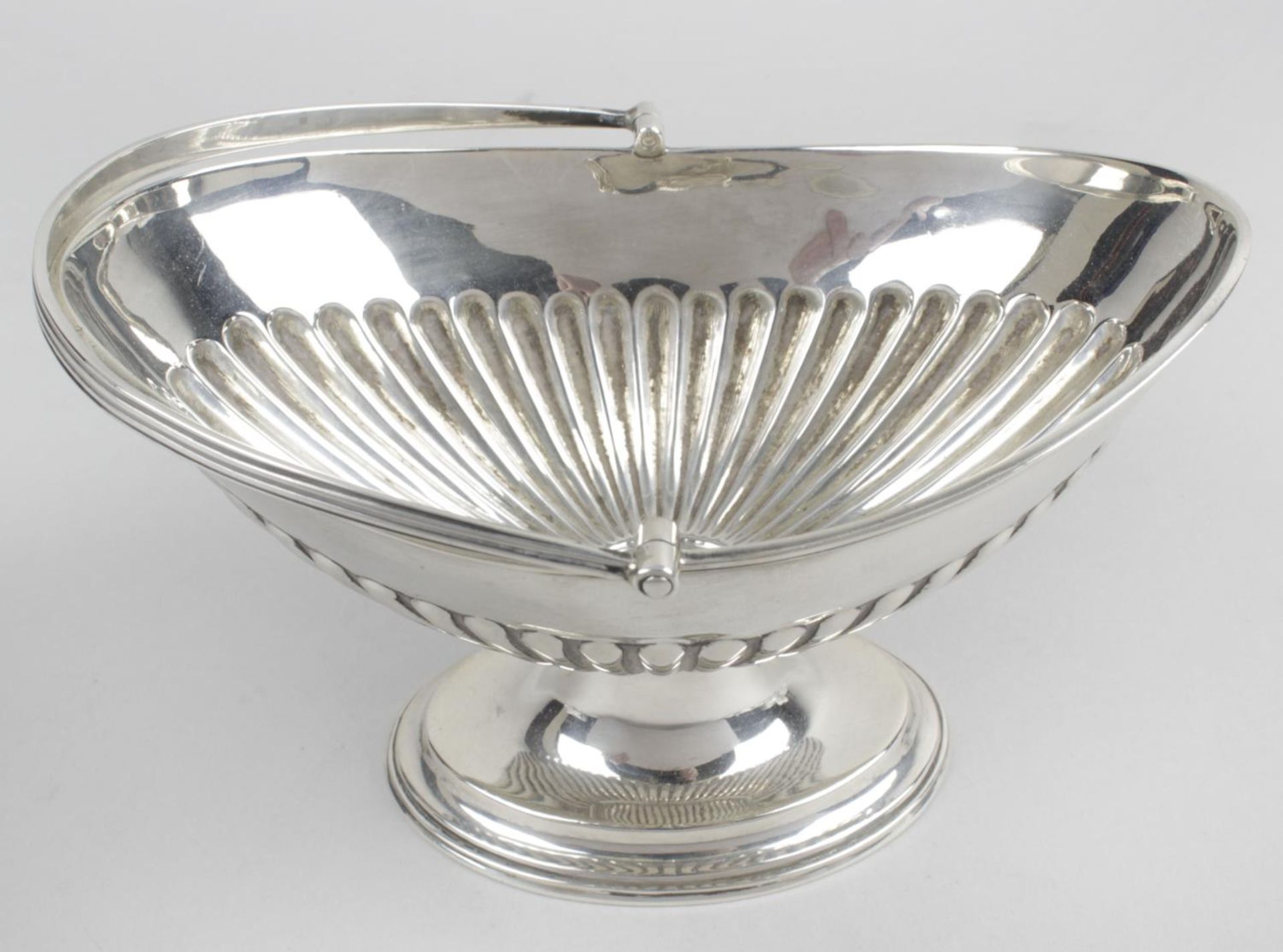 A Victorian silver pedestal sugar basket,
