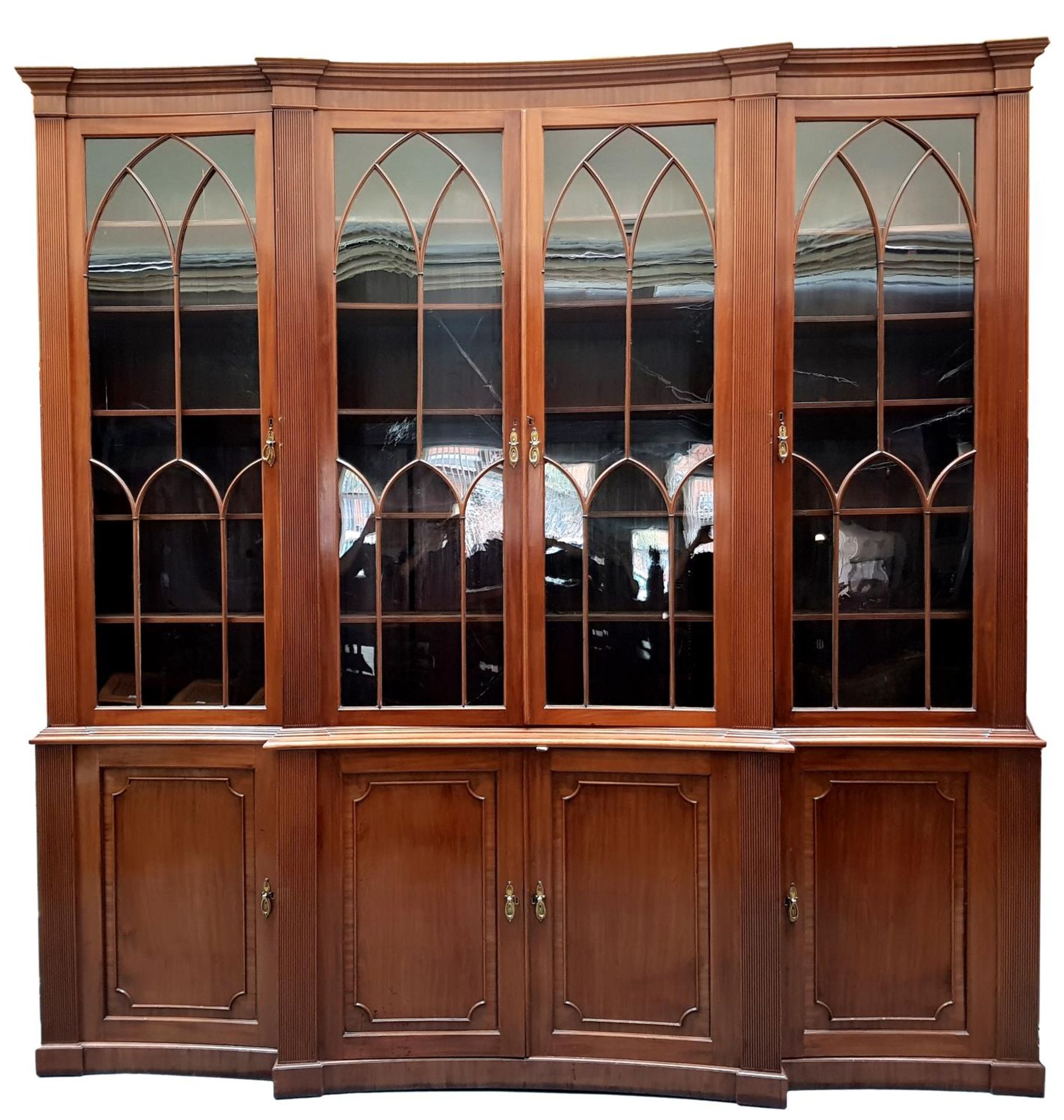 An early 20th century mahogany bookcase,