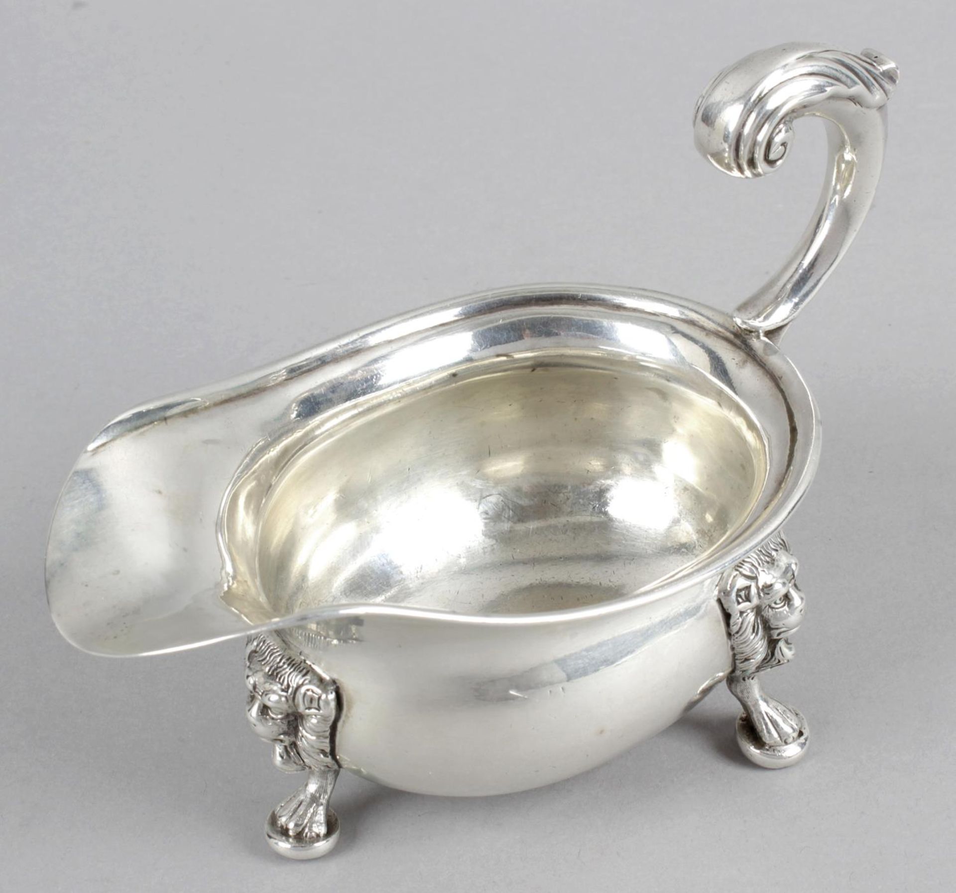 A George II silver sauce boat,