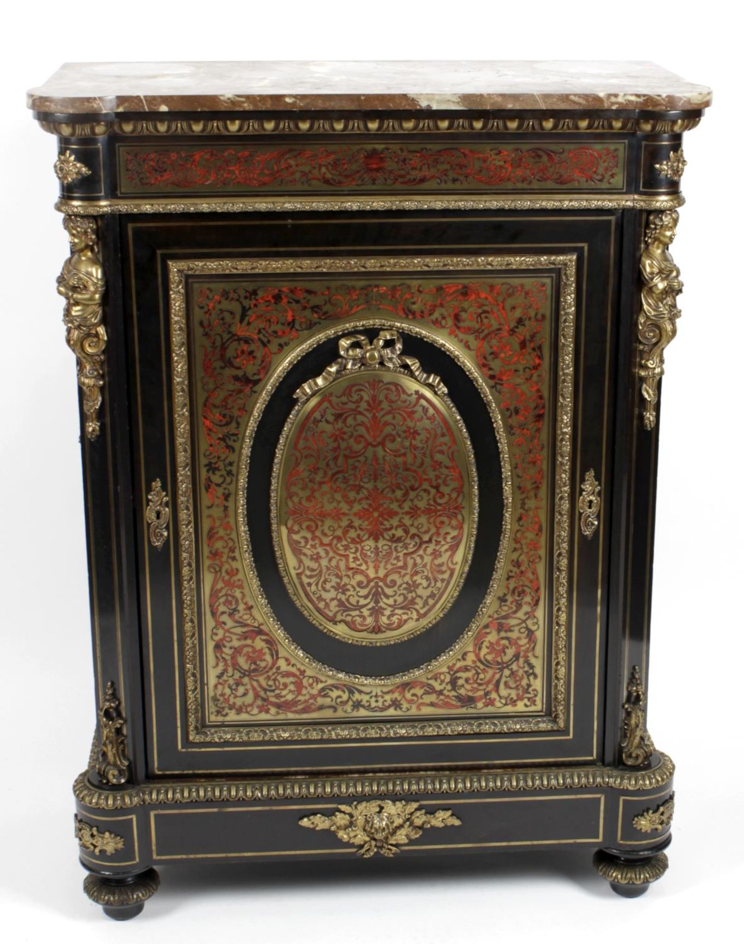 A 19th century boulle work cabinet,