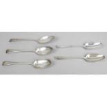 A pair of early George III silver table spoons,