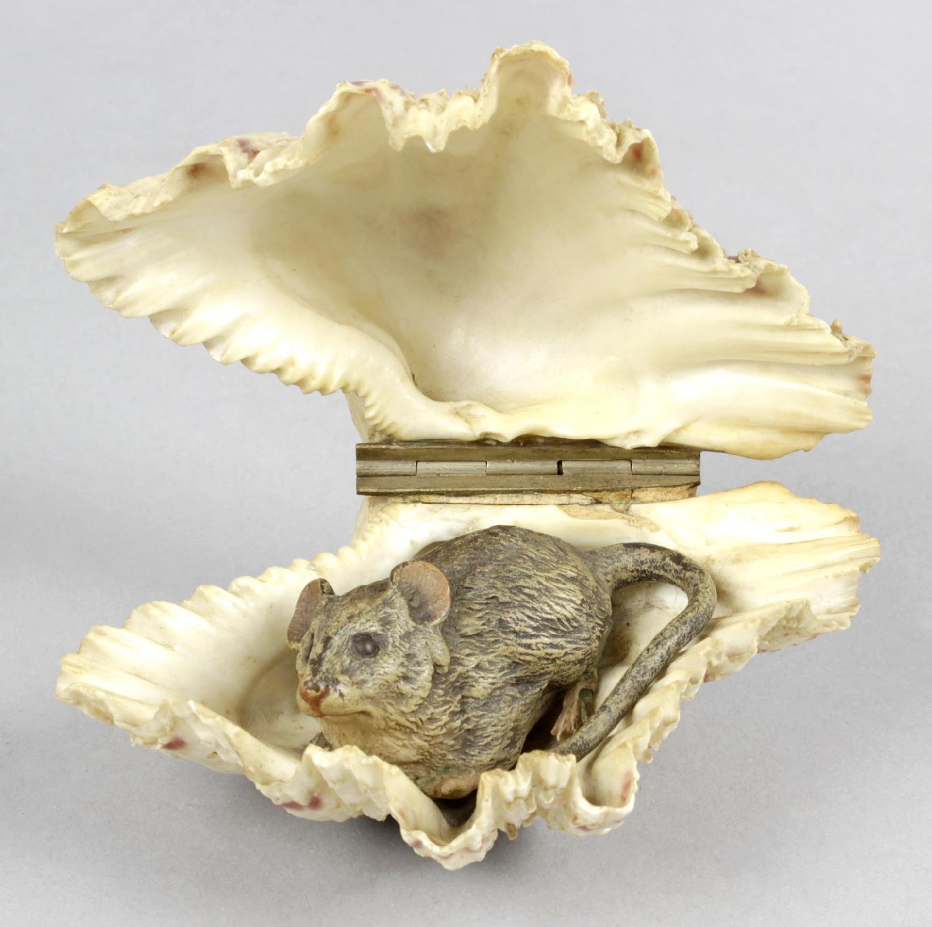 A 19th century Austrian cold painted bronze study of a mouse,