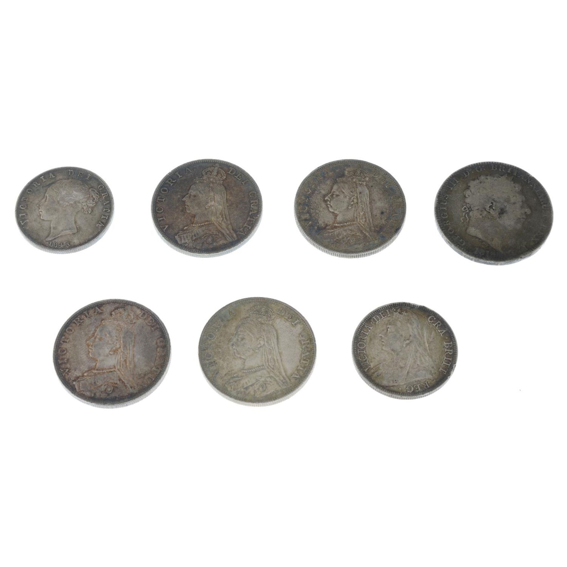British silver coins (7),